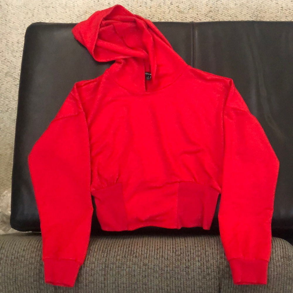 Red Long Sleeved Hoodie